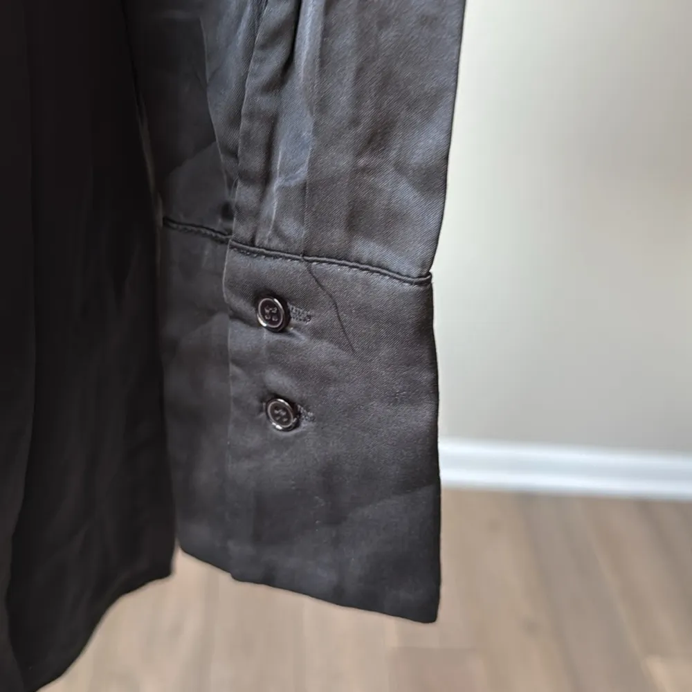 Mustard Seed Black Satin Wrap Skort Dress - Image 6