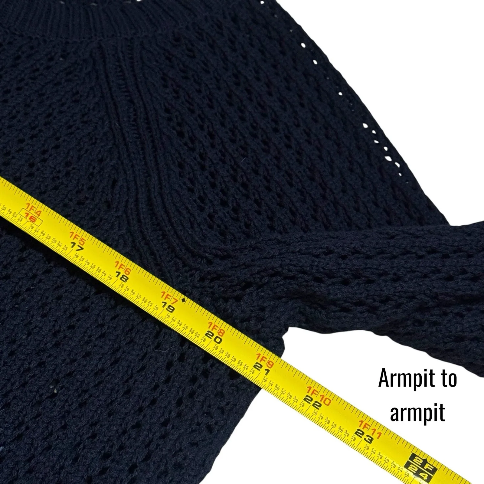 Talbots Navy Open Stitch Sweater Crew Neck Comfort Capsule Coastal Chic 2XP - Image 10