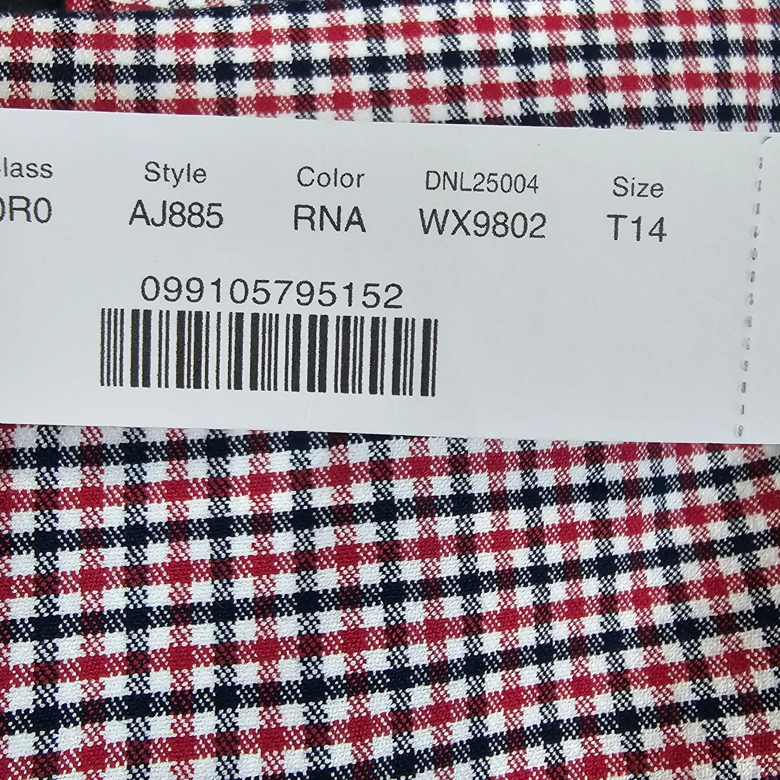 NWT J. Crew Womens Red White Blue Plaid Hayden Kickout Crop Pants 14 Tall - Image 5