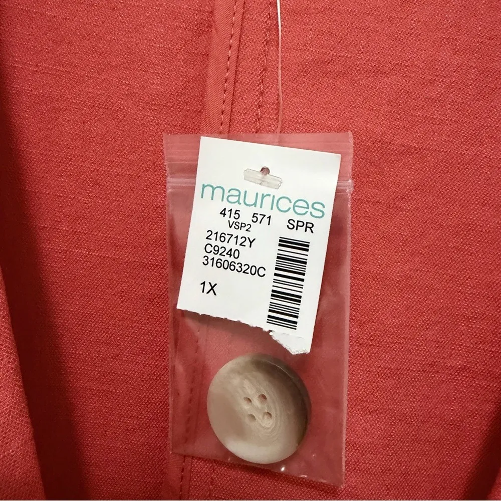 Maurices Single-Button Blazer Coral 1X NWT - Image 6