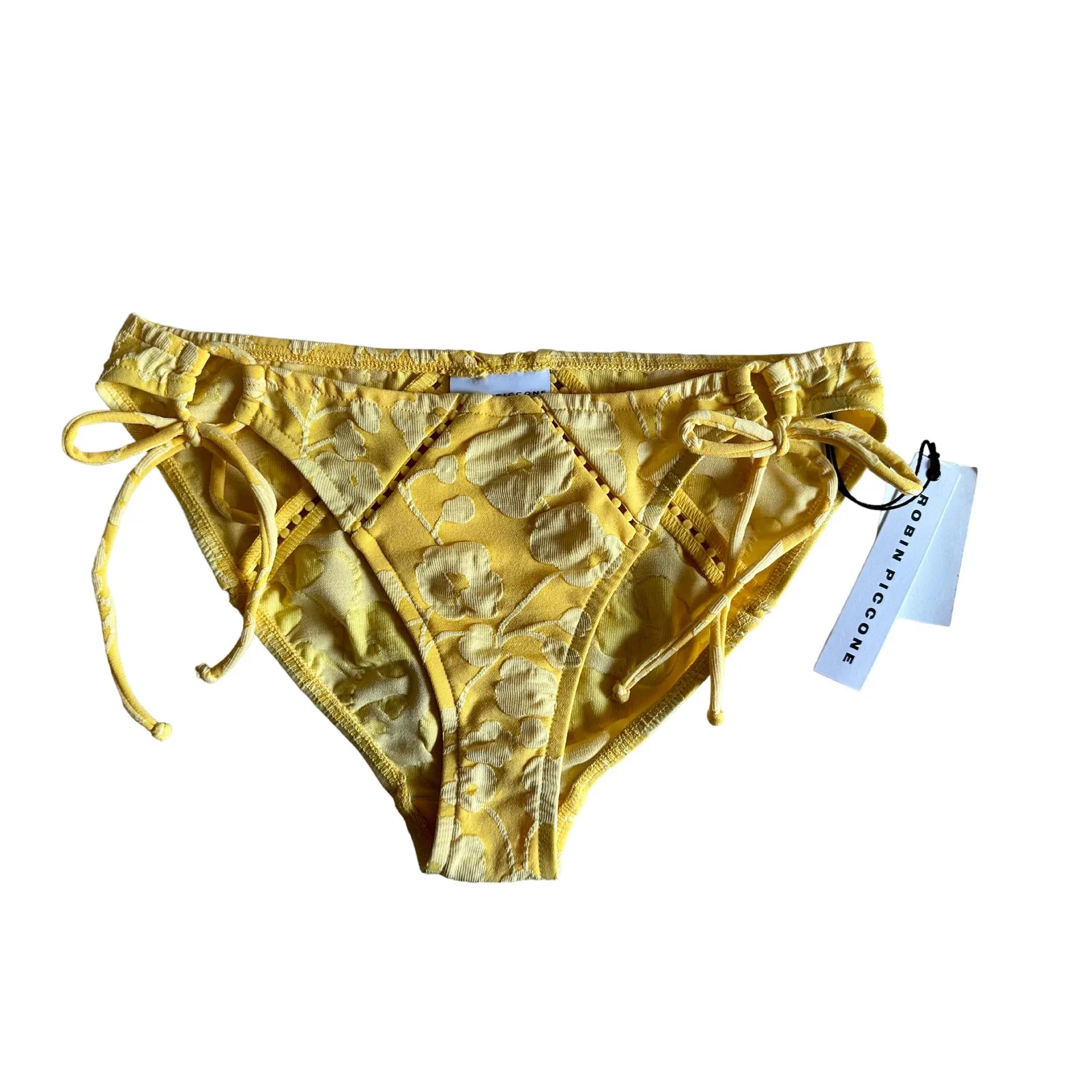 Robin Piccone women's Sadie marigold Bikini Bottom‎ Small NEW $66 - Image 3