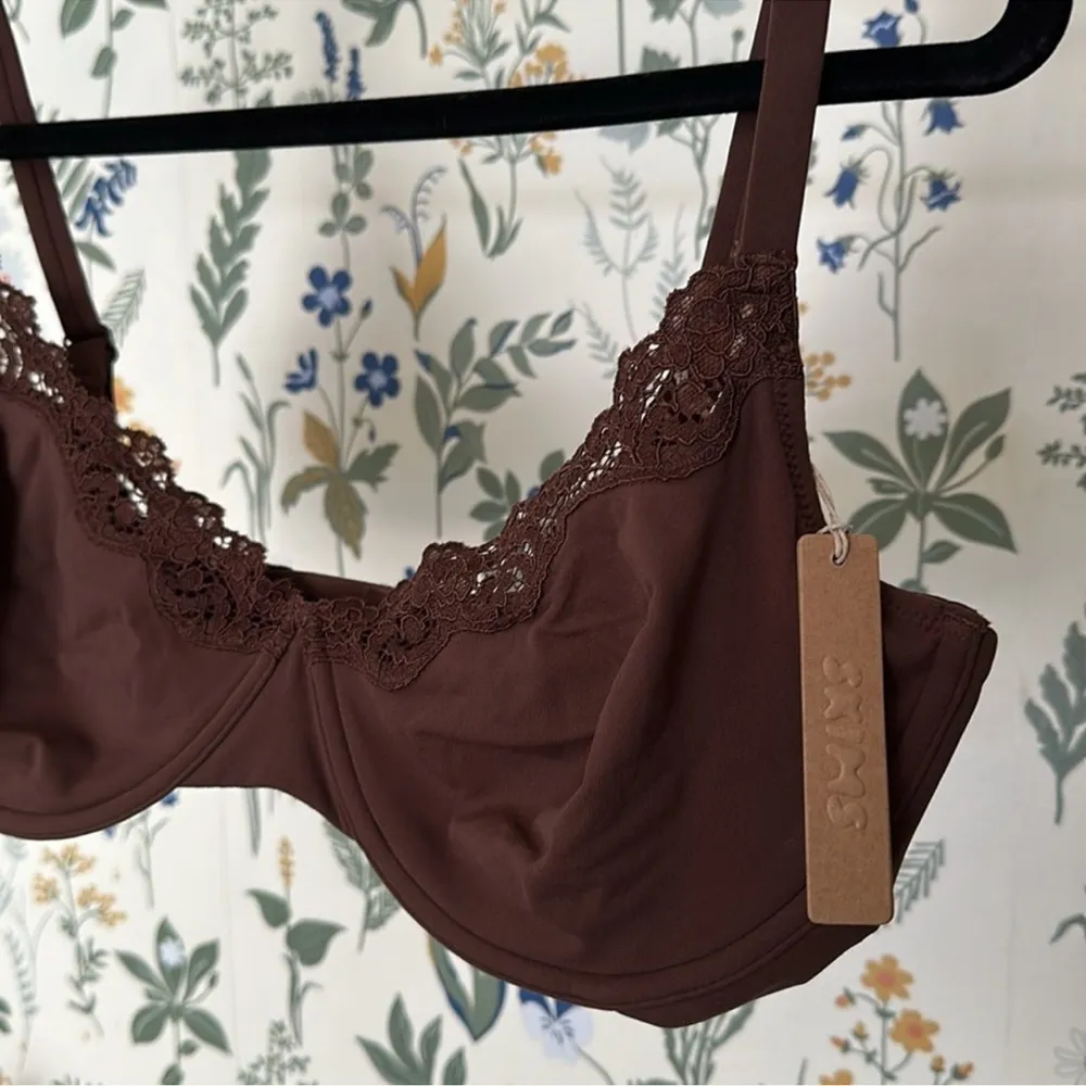SKIMS FITS EVERYBODY LACE UNDERWIRE BRA COCOA 42D brown NWT - Image 3