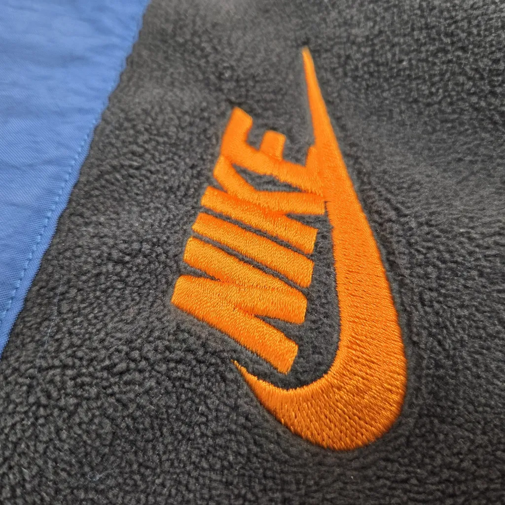 Nike Blue‎ And Orange Polar Fleece Half Zip Sweatshirt Half zip Size XL - Image 9
