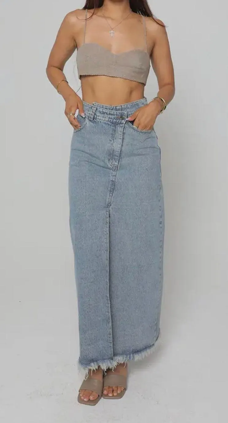ZARA Denim Maxi Skirt - Image 3