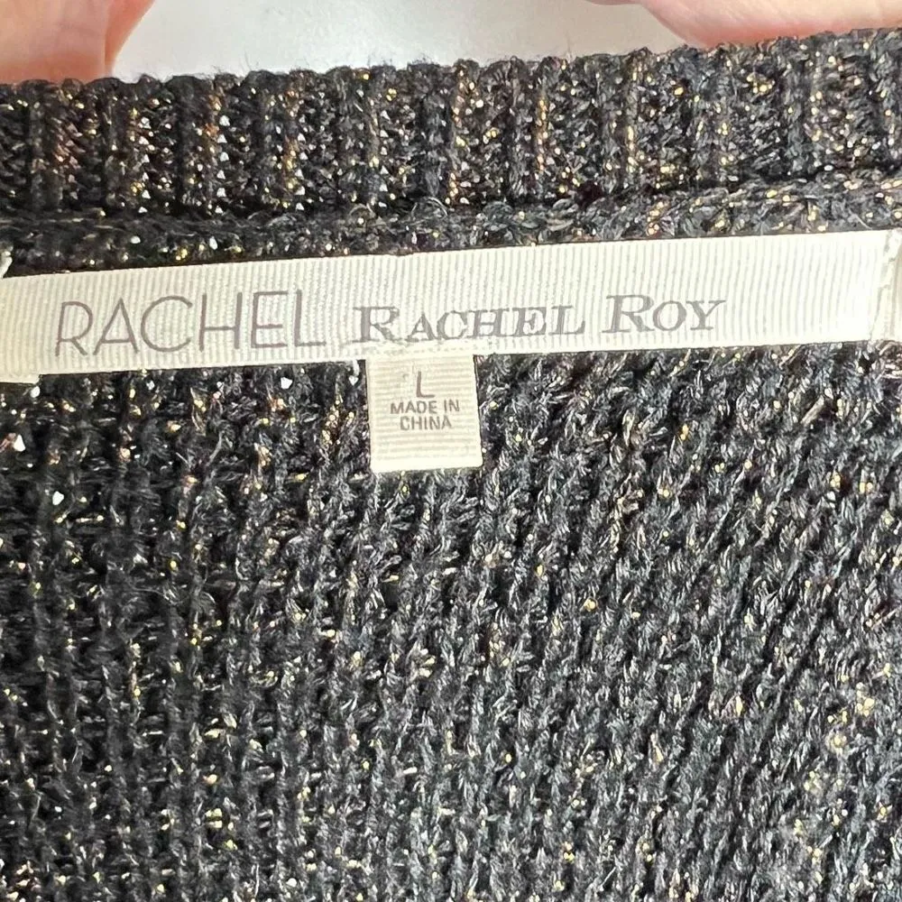 RACHEL by Rachel Roy Tulip Back Metallic-Speckled Sweater - Image 6