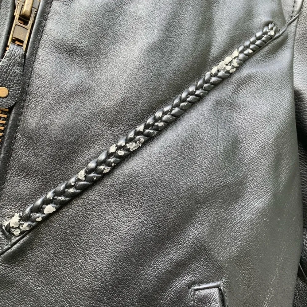 USA Bikers Dream Apparel black motorcycle jacket Size XL - Image 3