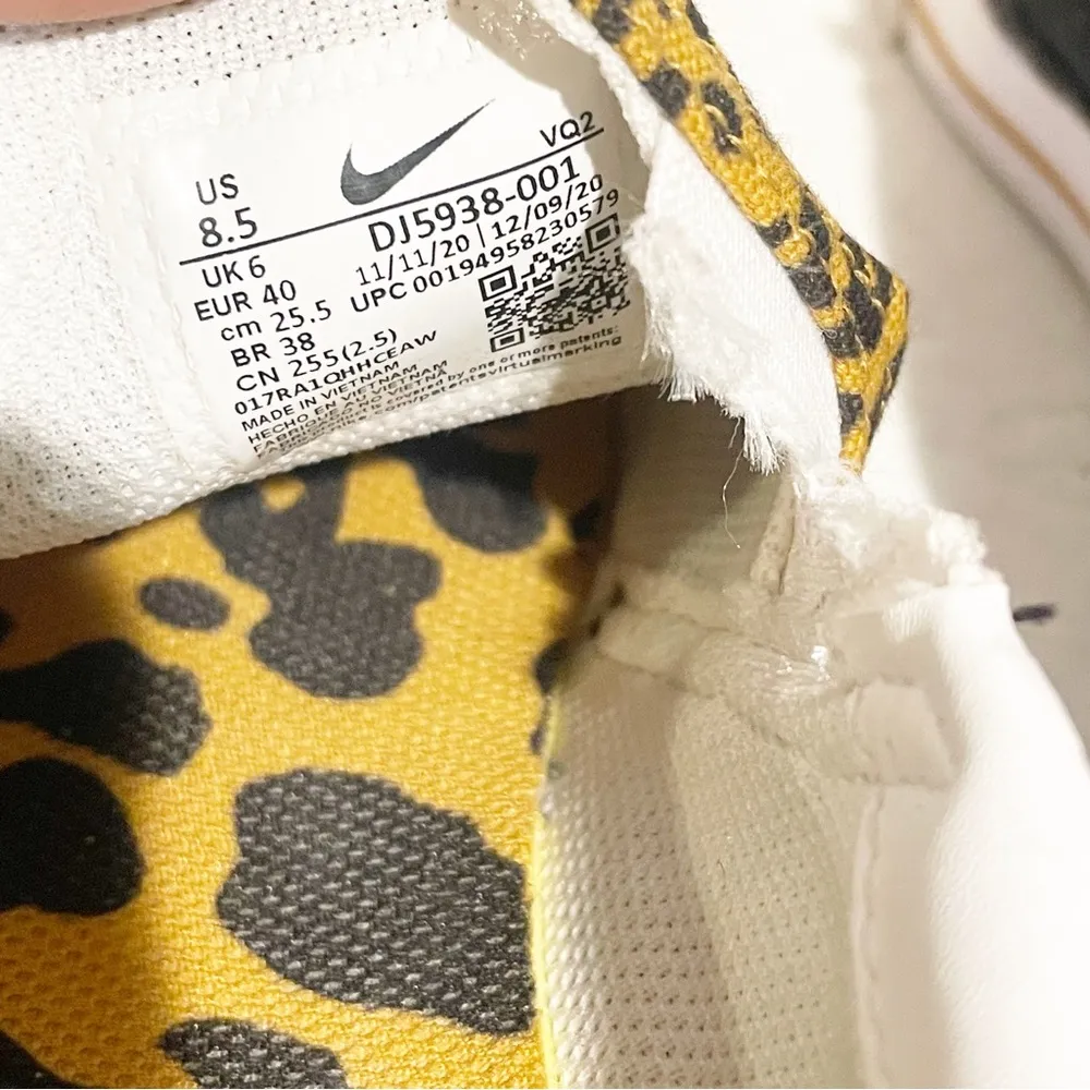 Nike Size 8.5 Court Legacy Slip-On Low Top Sneakers DJ5938 001 Leopard - Image 4