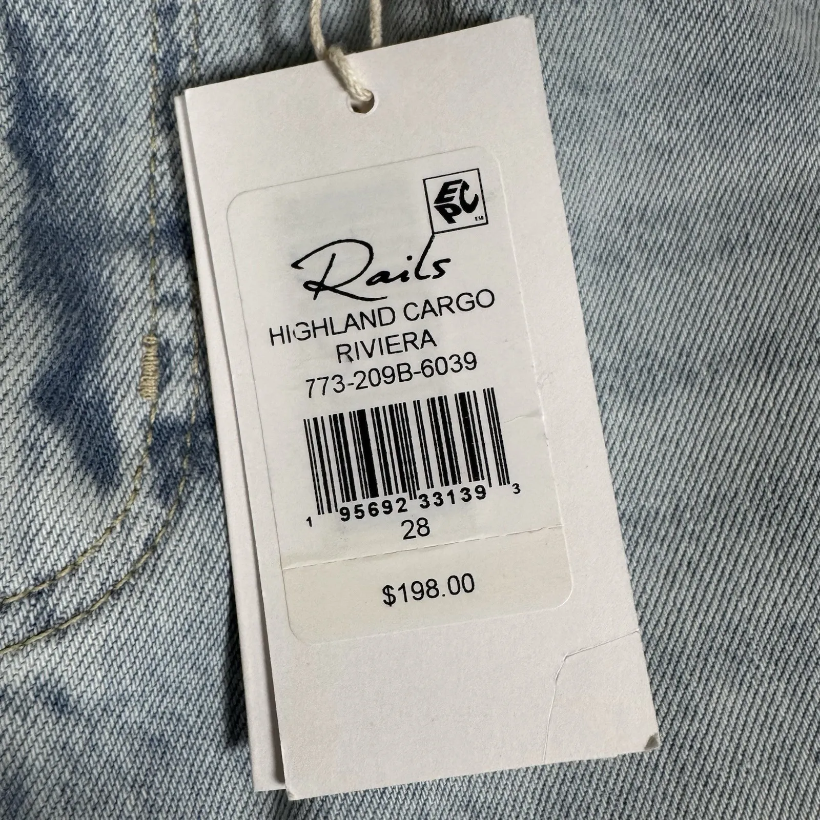 RAILS Highland Cargo Riviera Denim Midi Skirt Size 28 NEW NWT Cotton Stretch - Image 3