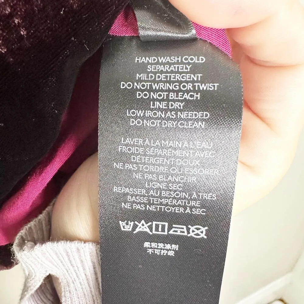 Maeve Anthropologie Womens Vera Puffer Jacket Sequined Velvet Purple Medium NEW - Image 8