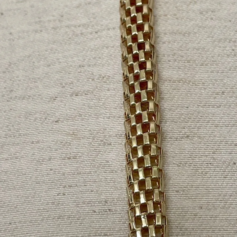 Long gold tone thick chain necklace Gold - Image 2