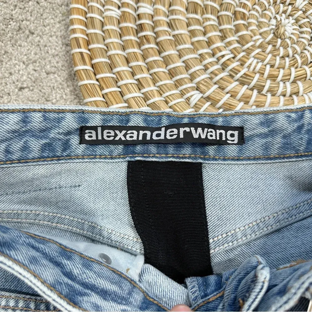 NWT Alexander Wang Bite Zip High Rise Jean Shorts Cut Off in Pebble Bleach 25 - Image 10