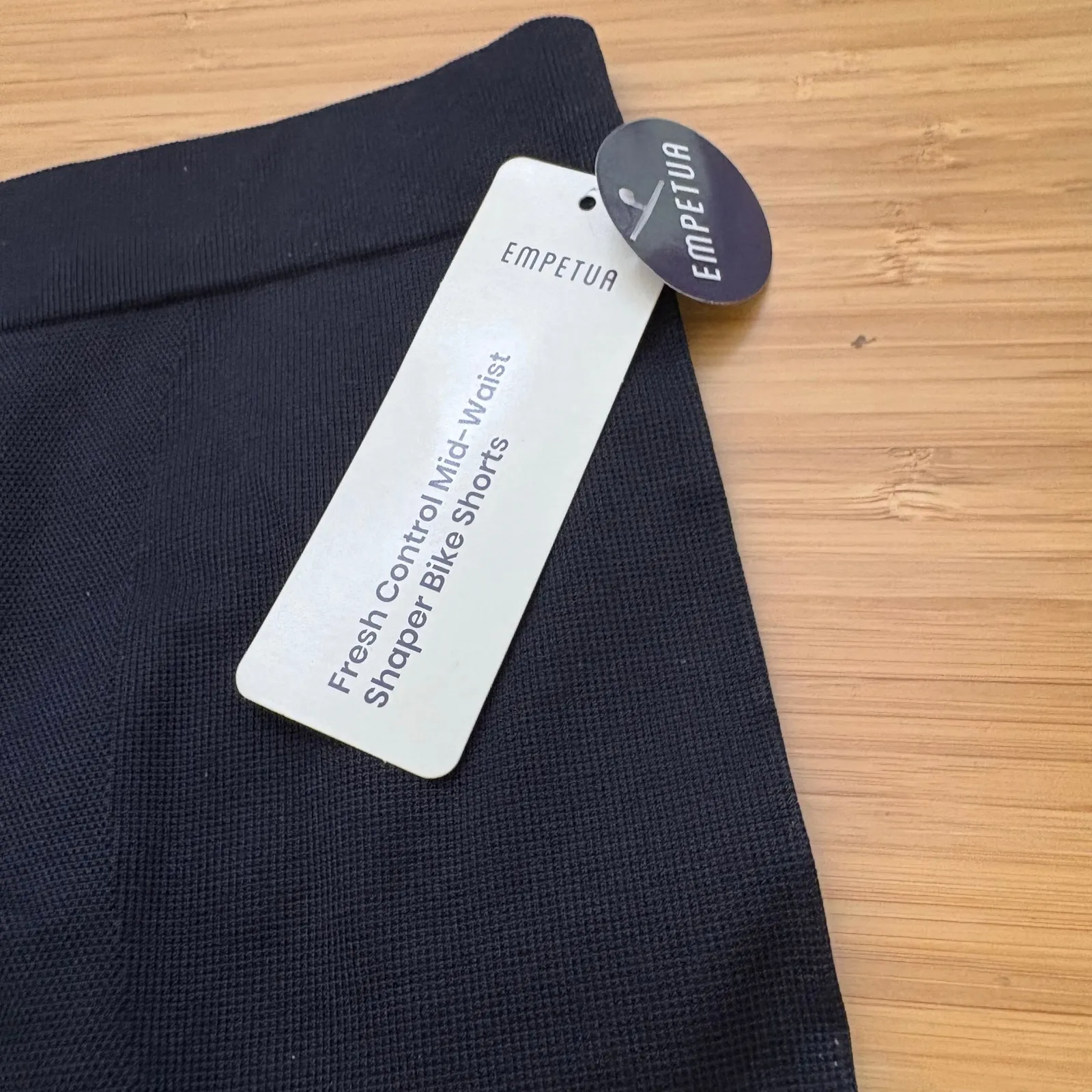 Shapermint Empetua Black Medium Fresh Control Mid Waist Shaper Bike Shorts 42066 - Image 5