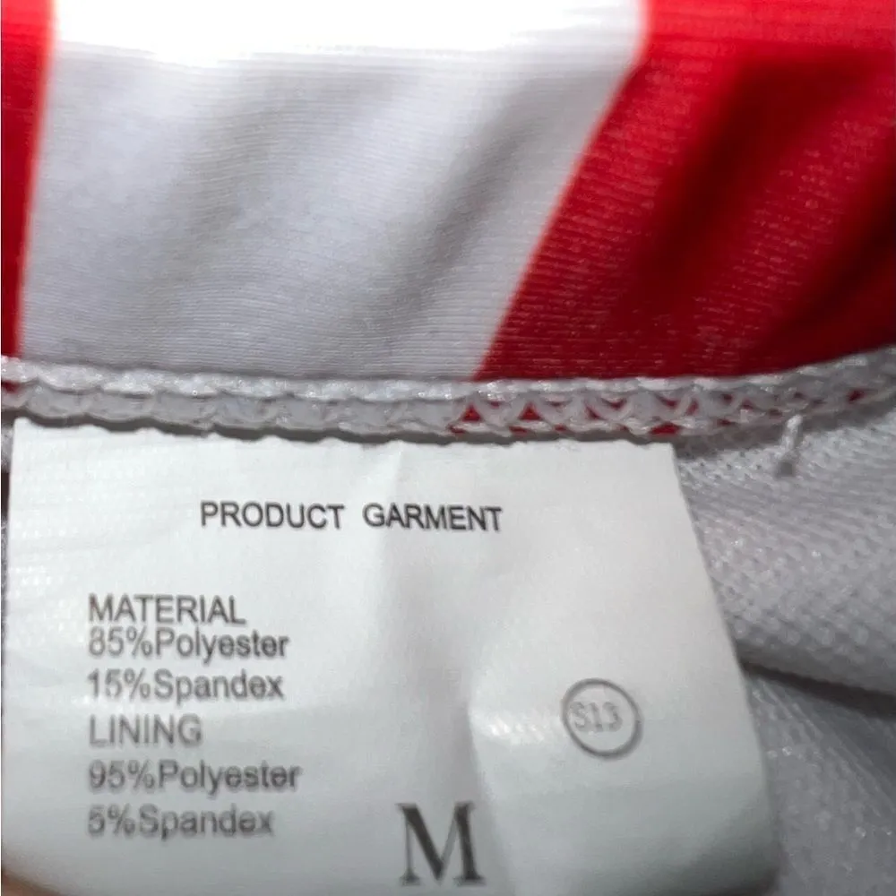 No brand awesome patriotic flag inspired 2piece bikini! New Red Size M - Image 10