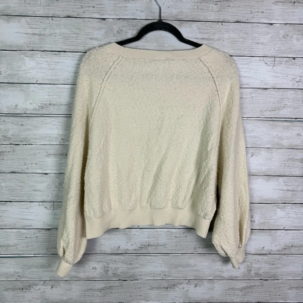 Free People Found My Friend Pullover Sweater Cream Size XS - Image 6