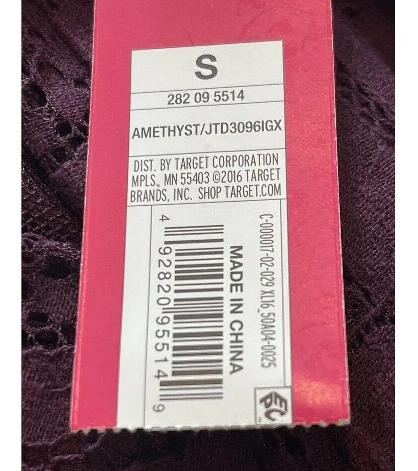 Xhilaration Purple Lace Overlay Halter Neck Sleeveless Dress S NWT - Image 12