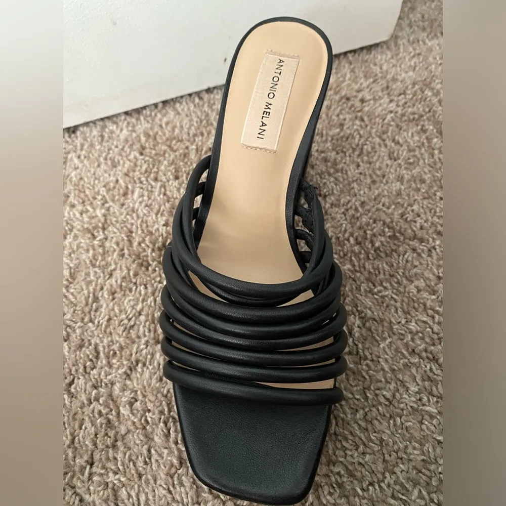 Antonio Melani Bree Tubular Black Chunky Pumps Size 7US Women - Image 8