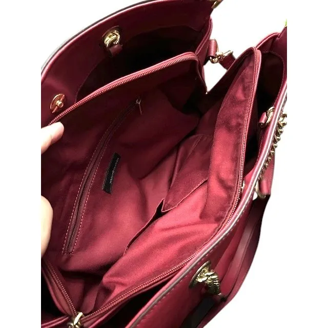 Wilsons Leather Burgandy Purse‎ Genuine Leather Roomy Sturdy Fall Elegant Luxe - Image 14