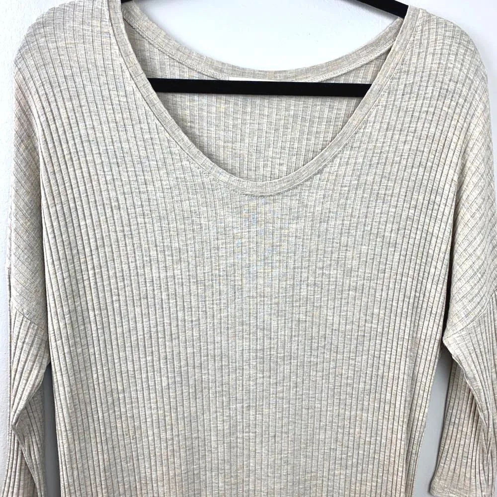 Tan T-Shirt Style High-Low Dress - Image 3