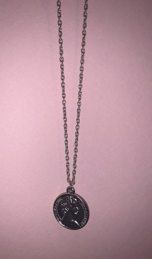 Boutique Silver Coin Necklace - Image 2