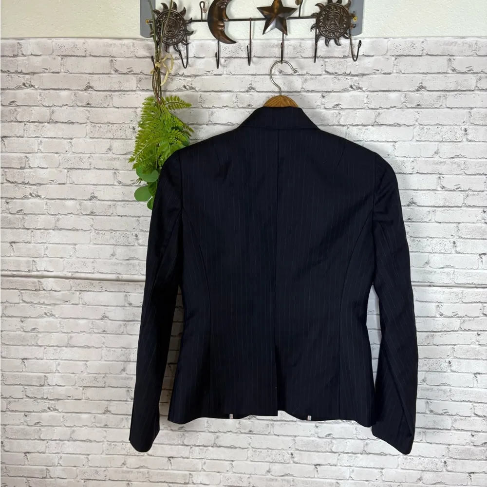 J. Crew Super 120 Navy Pin Stripe Wool Blazer - Image 5