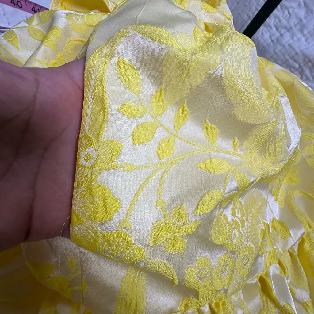 Amanda Uprichard Sleeveless Saffron Dress in Portofino Brocade - Image 10