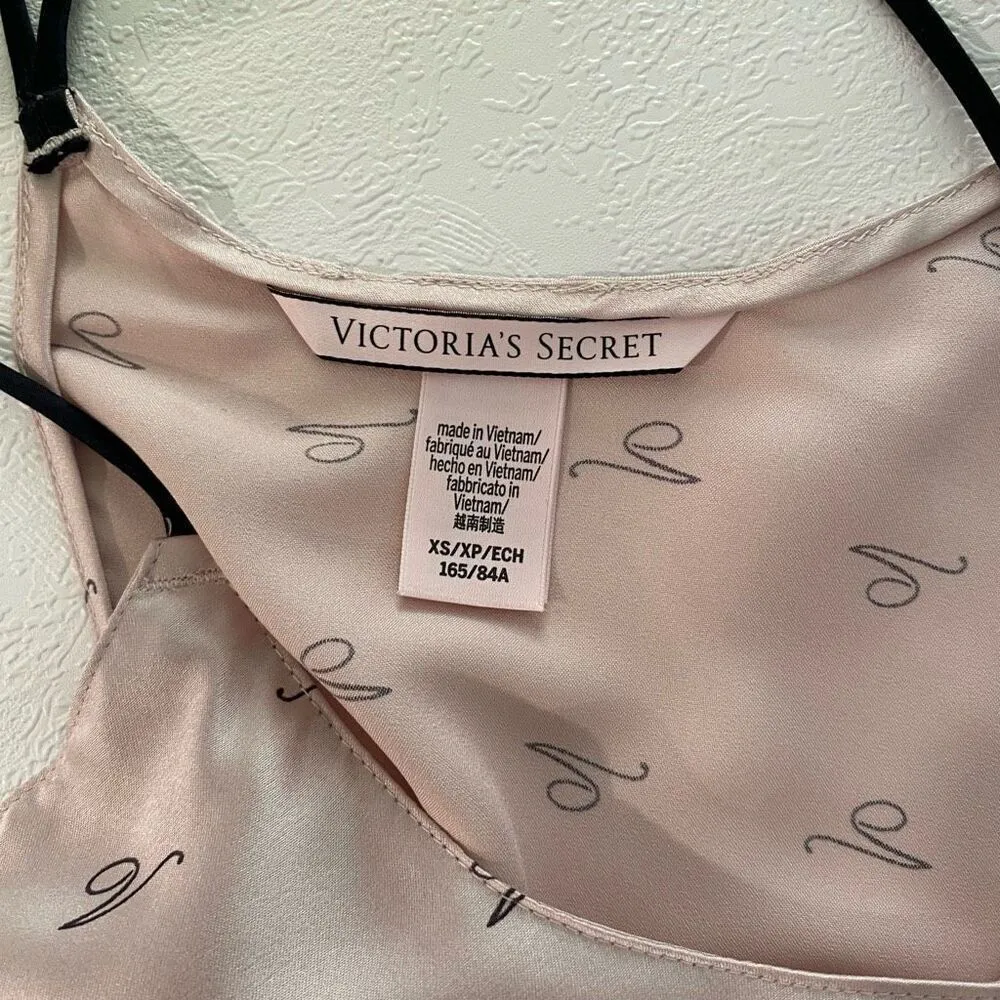 Victoria’s Secret Satin Logo Cami | Pink Sleep Tank | Size XS - Image 4