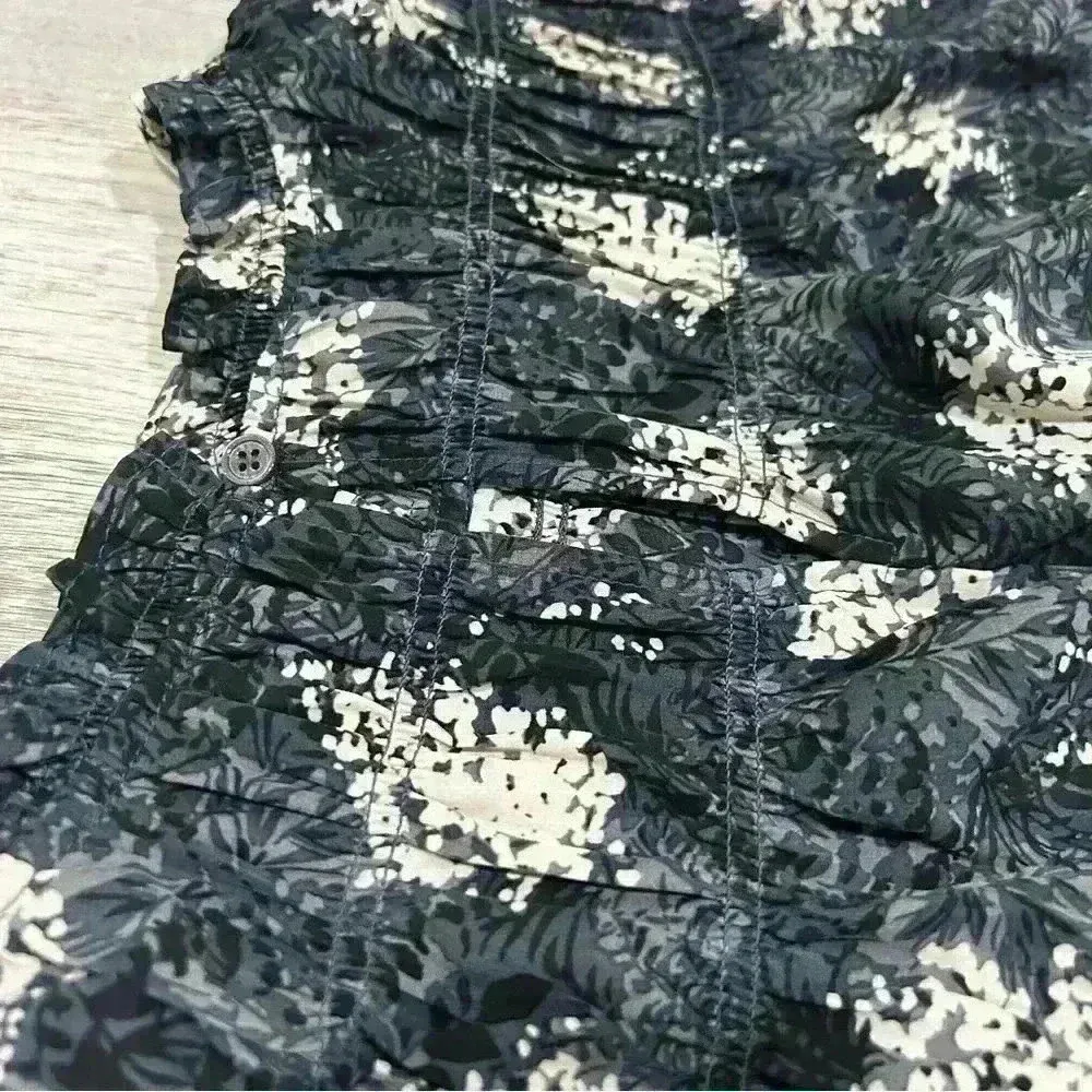 NWT Joie Baltic Print Silky Sleeveless Keyhole Back Floral Top Smocked Size XXL - Image 10