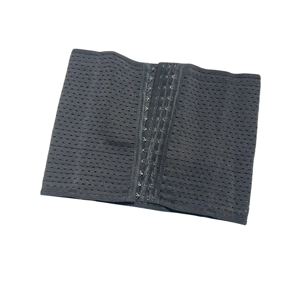 Black Adjustable Mesh Waist Trainer Large Compression Belt NeW - Image 3