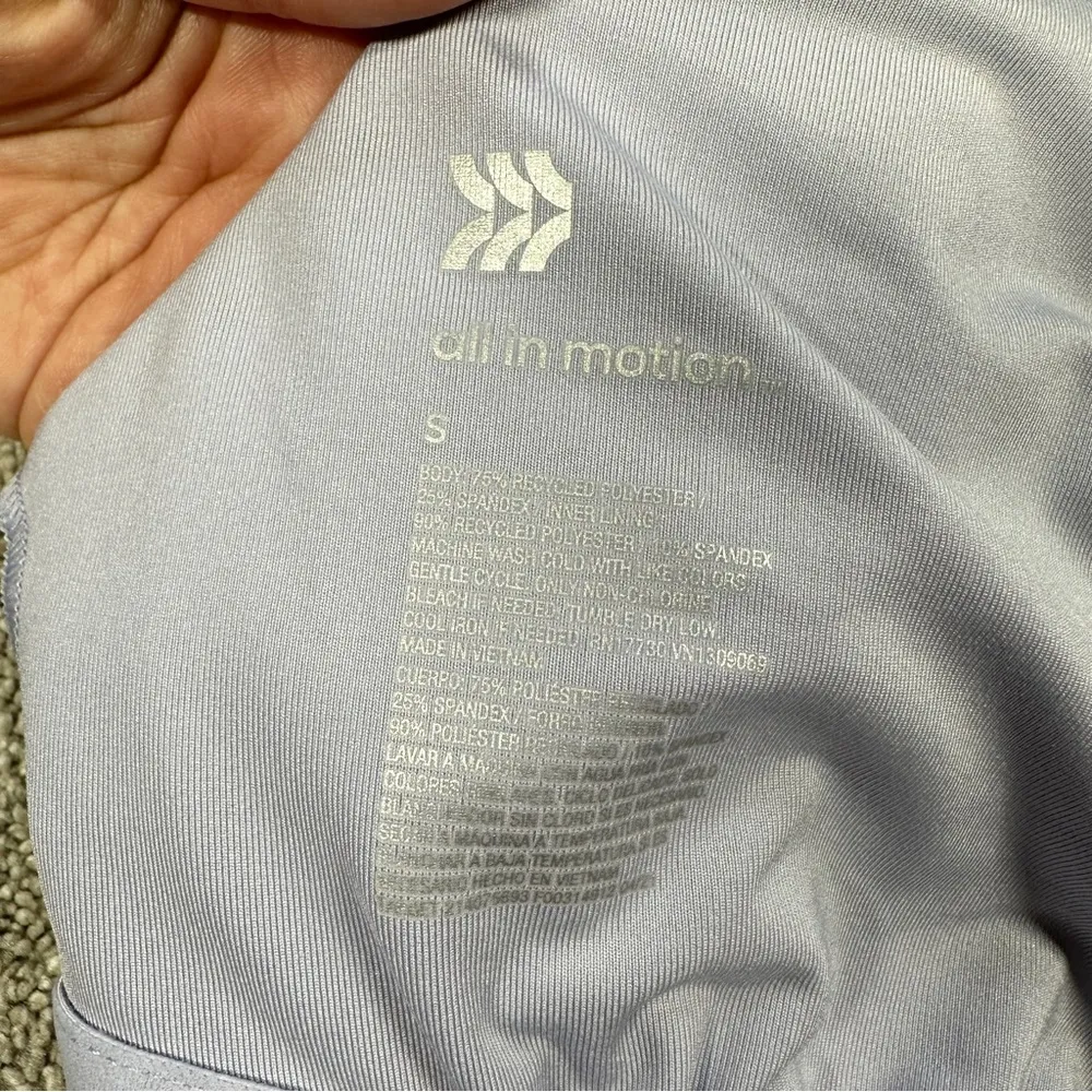 All In Motion  Everyday Soft Racerback Tank Top Built in Bra in Lilac Size S - Image 10