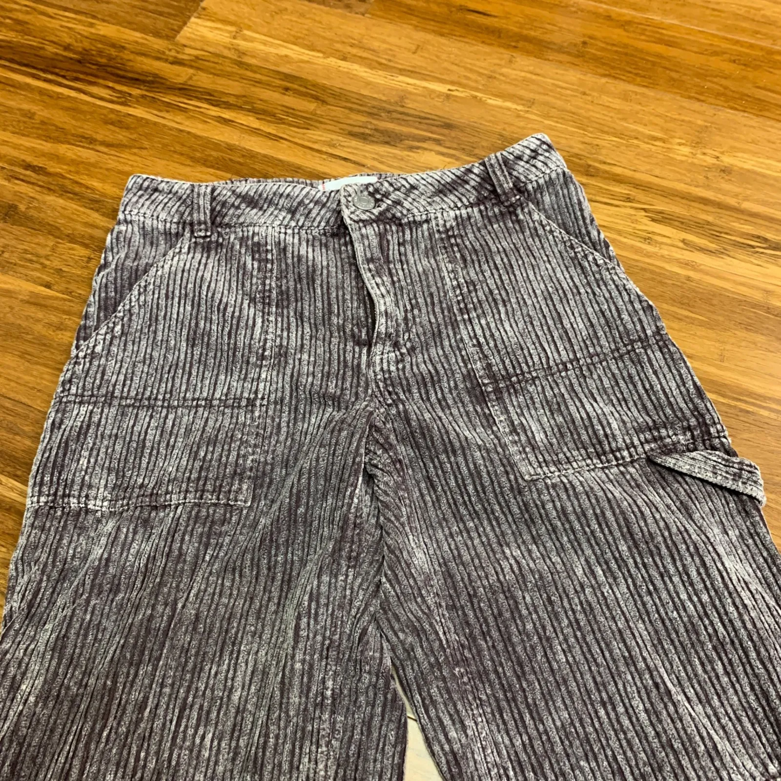 BDG Urban Outfitters Corduroy Pants Womens Size 0 Cargo Stripe Utility High Rise - Image 2