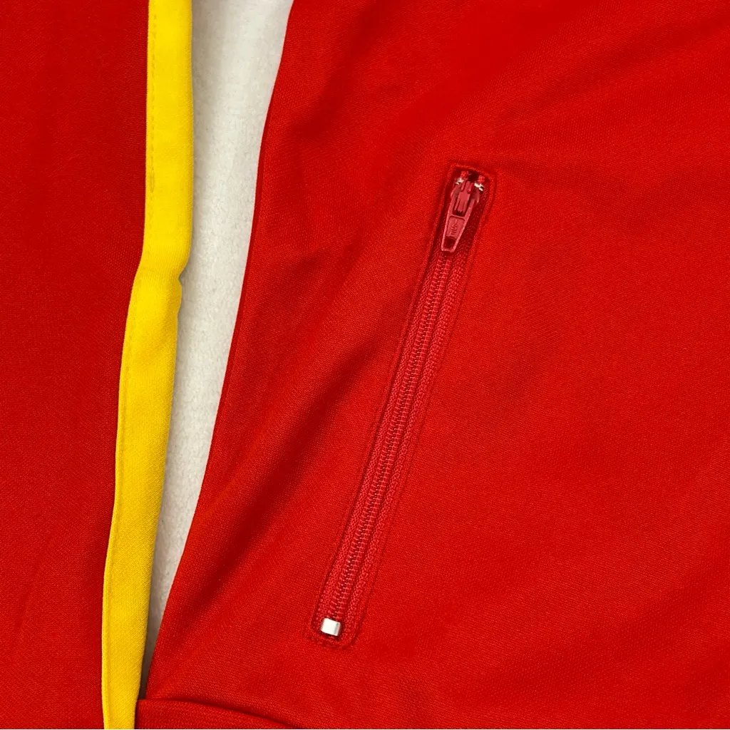 Vintage Joy Jeans New York 22 Bedazzled Full Zip Red & Yellow Jacket Women’s S - Image 3