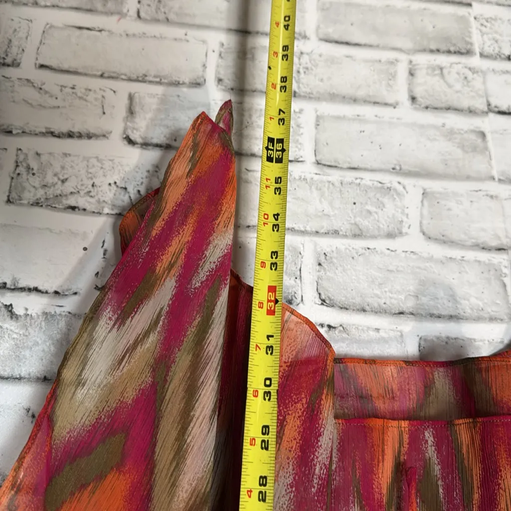 Michael Kors Chevron Patterned Tunic in Pink, Orange,‎ and Tan size S/M - Image 6