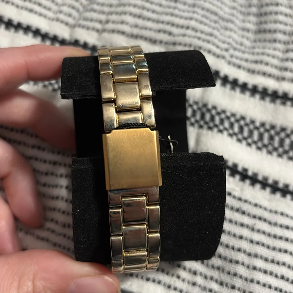 Ed Hardy Gold Rhinestone Accent Watch New With Tags Love Kills Slowly - Image 7