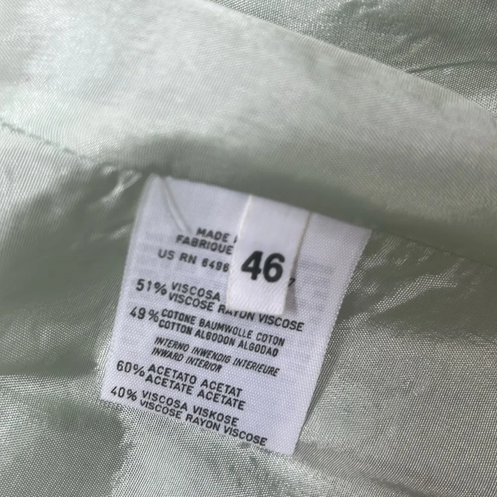 Vintage Sisley Blazer Jacket Celery Green Textured Size Medium - Image 6