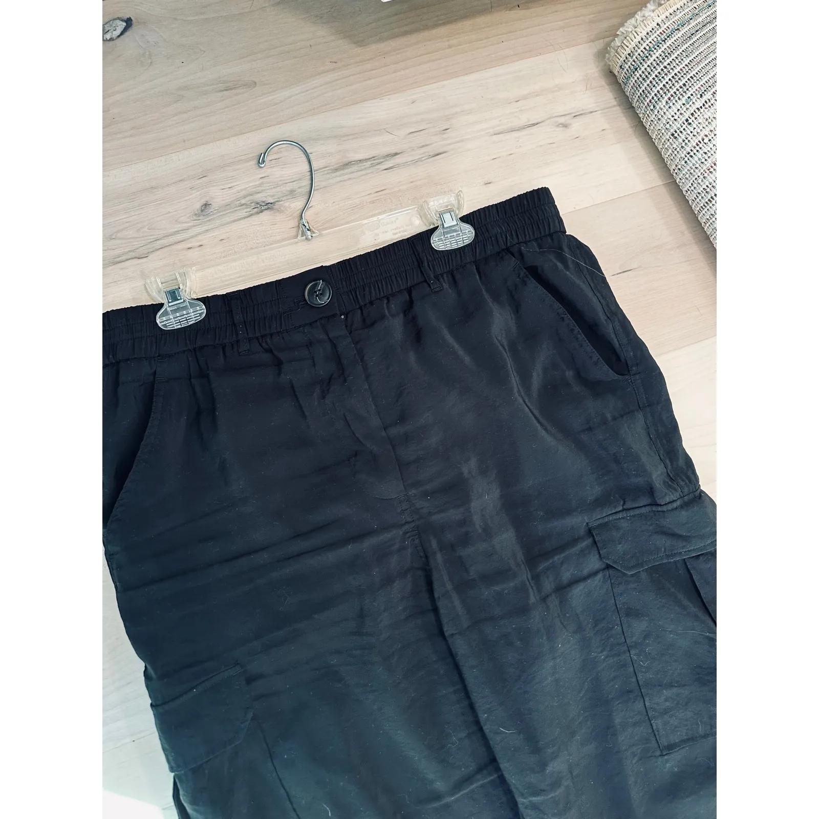 Joie Womens Lightweight Lounge pants Size XL Black Cargo Style Travel Pants - Image 4