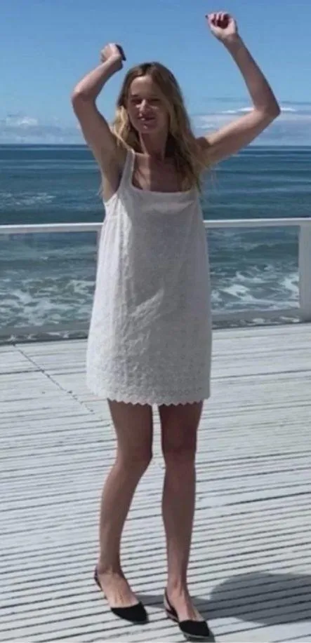 DOEN 100% organic cotton carina mini dress in salt NEW White Size L - Image 4