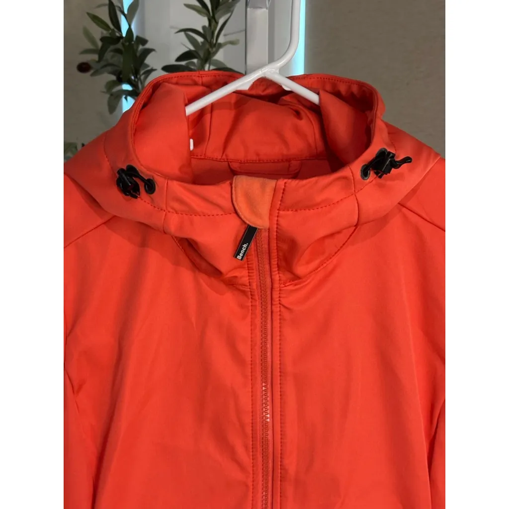 Women's Bench Supa Softshell Coral Full Zip Hooded Utility Jacket, Large Orange - Image 5