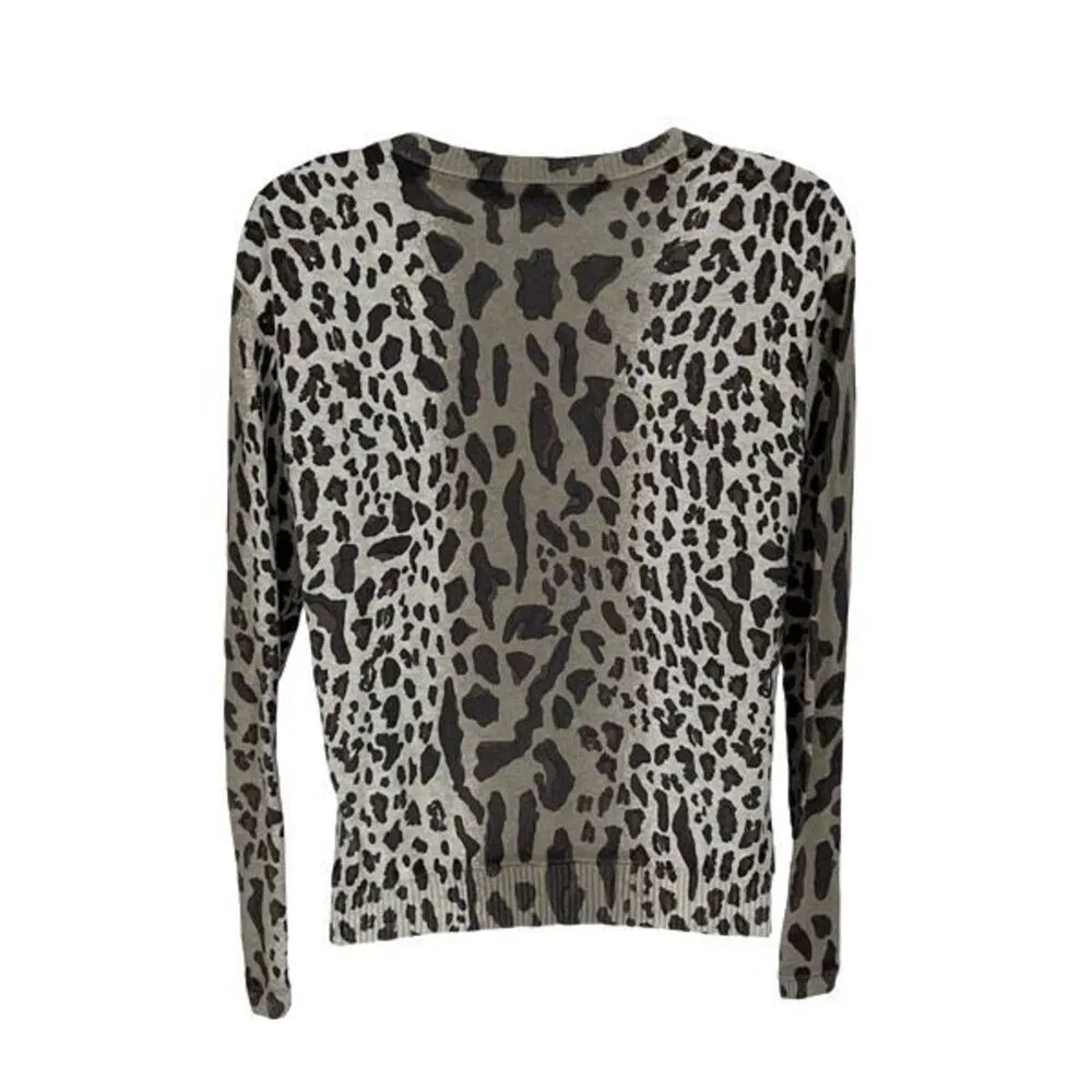 ATM Anthony Thomas Melillo Cotton & Cashmere Leopard V - Image 5