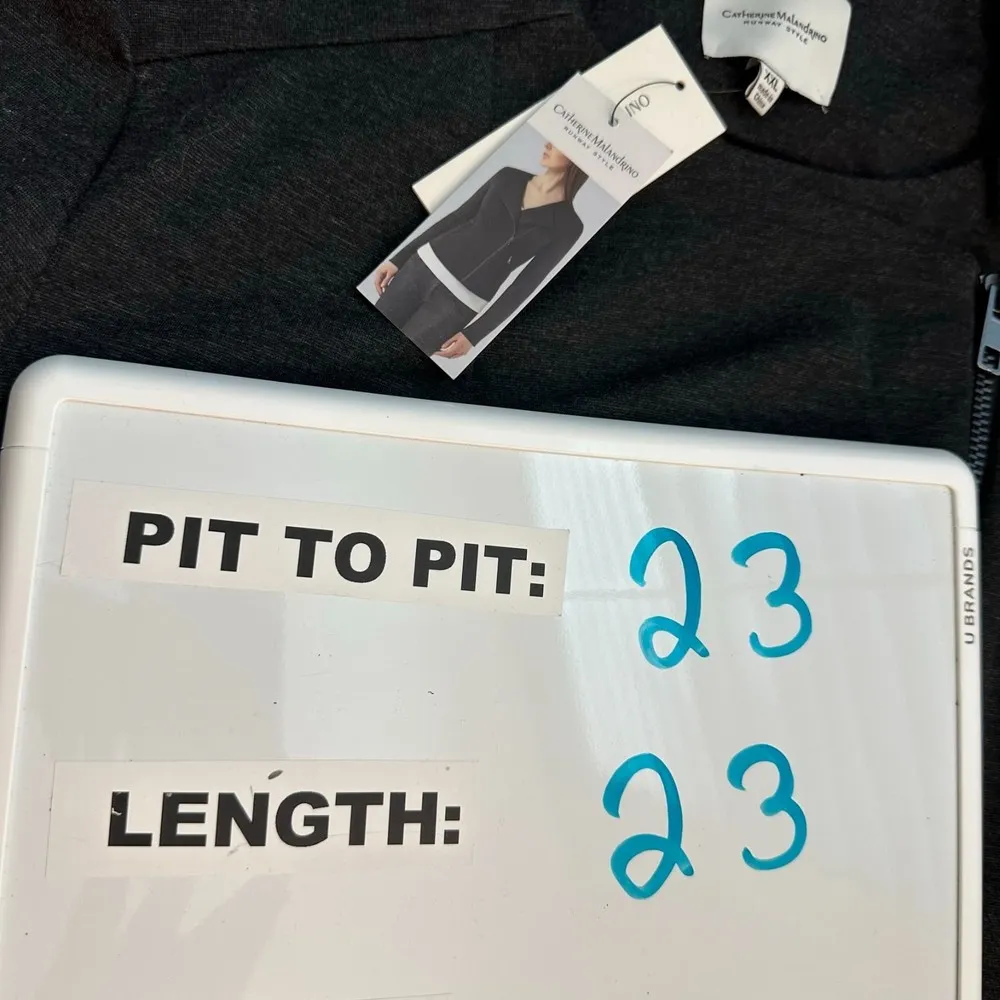 Catherine Malandrino Runway Style Asymmetrical Grey Jacket Size XXL NEW - Image 7