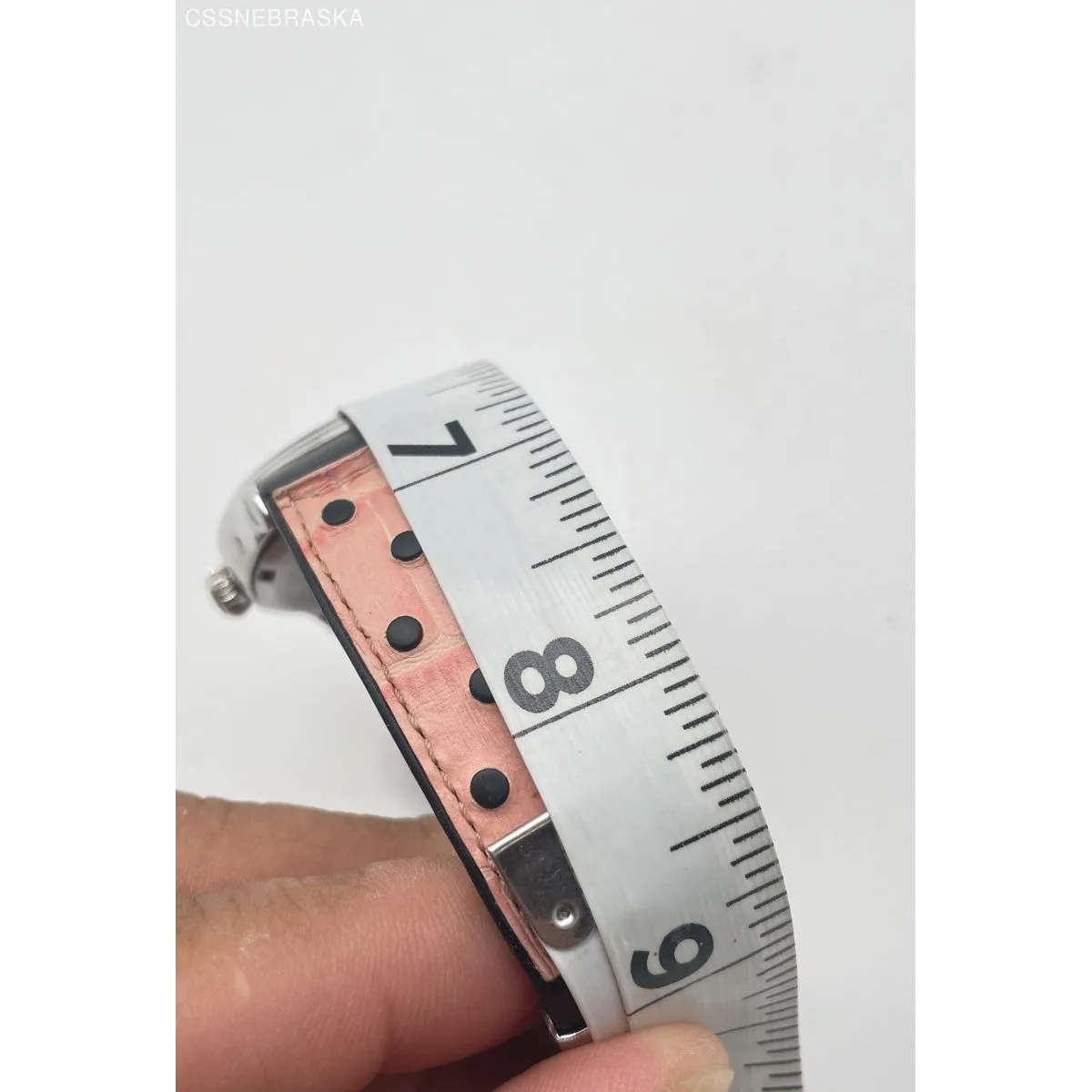 Genuine Officina Del Tempo Pink Women's Watch Leather Black Rubber Band‎ Date - Image 9