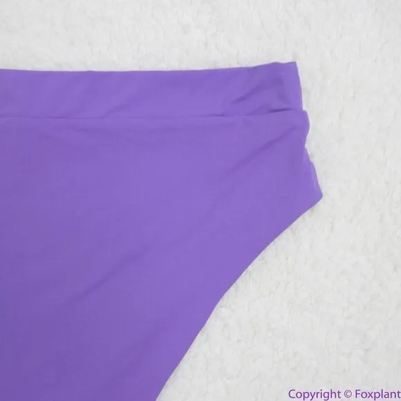NEW Toast Swim Signature High Waist‎ Bottom in Amethyst, XL Purple - Image 10