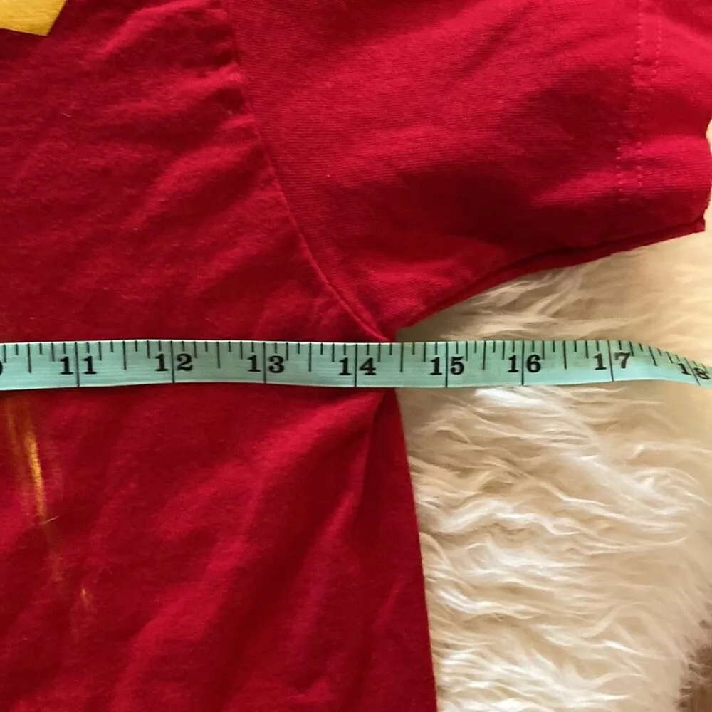 Billie Eilish Red & Yellow Graphic T-Shirt EUC Sz XS Cotton Music Concert Casual - Image 5