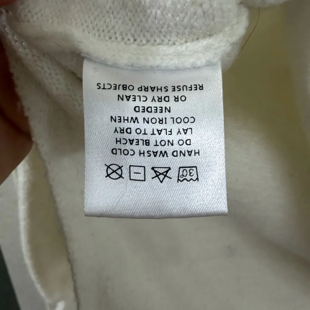 Molly Moran Floral Embroidered White Sweater Size XS - Image 5