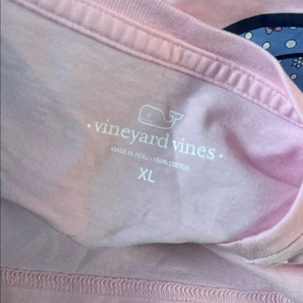 Vineyard Vines Peony Pink Long Sleeve Graphic Pocket Shirt SIZE XL - Image 5