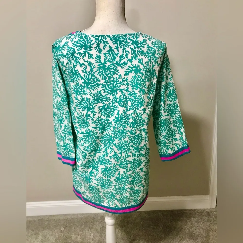 Gretchen Scott Coral reef tunic top Green Size M - Image 6