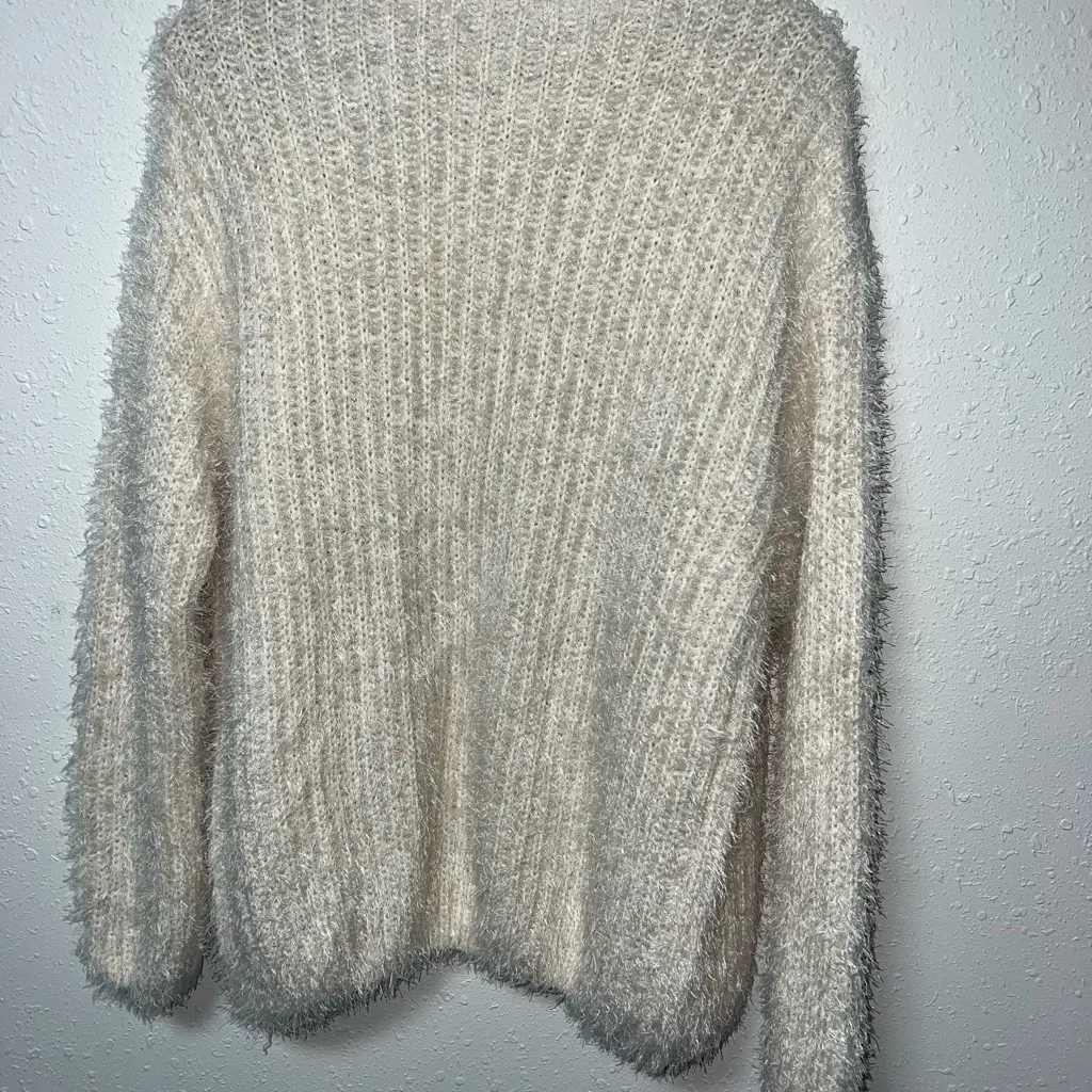 POL Cream Ribbed Knit Cardigan Sweater‎ - Image 2