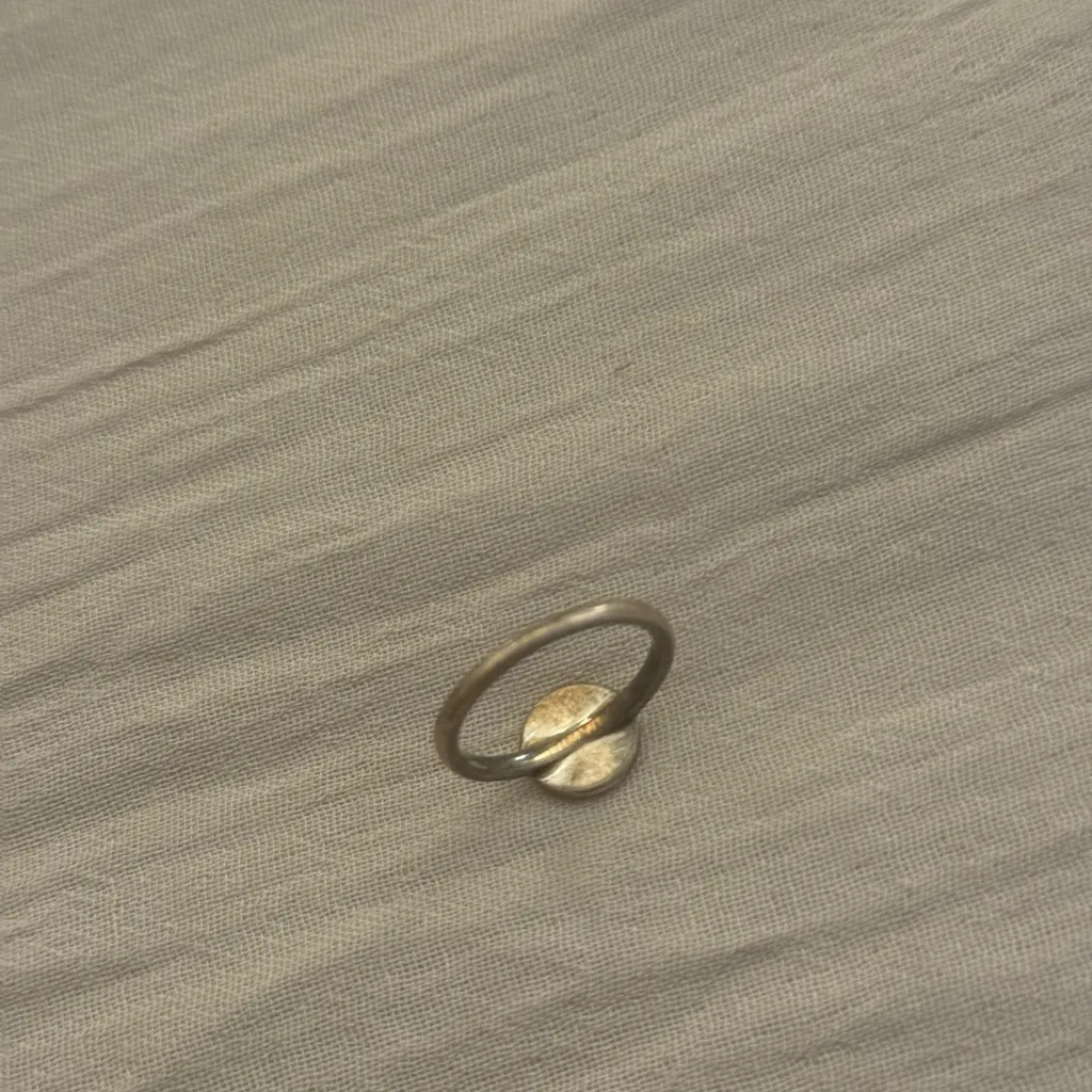 Silver compass ring stamped “925” Size 6 - Image 2