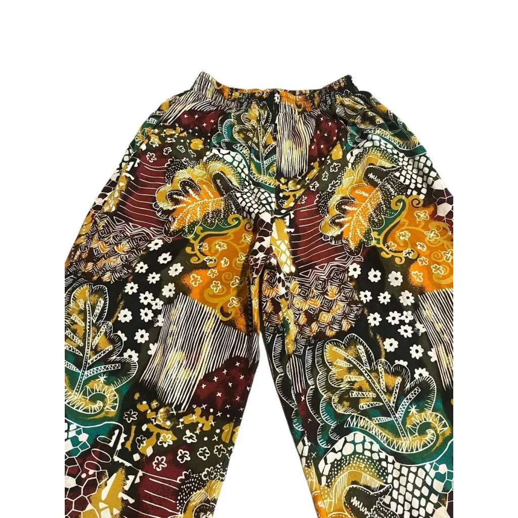 Marnie West Palazzo Pants Womens Juniors Sz 3 Multi Color Wide Leg Elastic Waist - Image 2