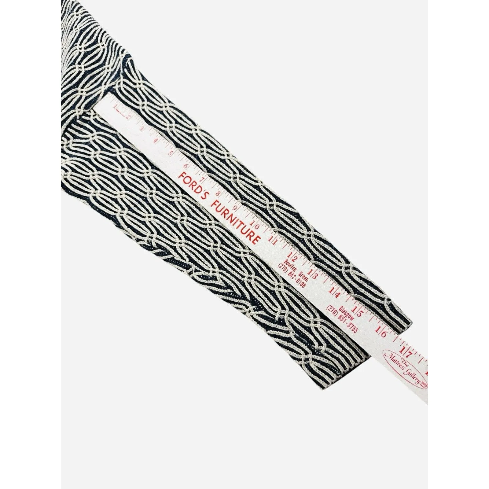 Liz & Co. Navy White Brioche Nautical Crewneck Tunic Sweater Medium Long Sleeves - Image 9