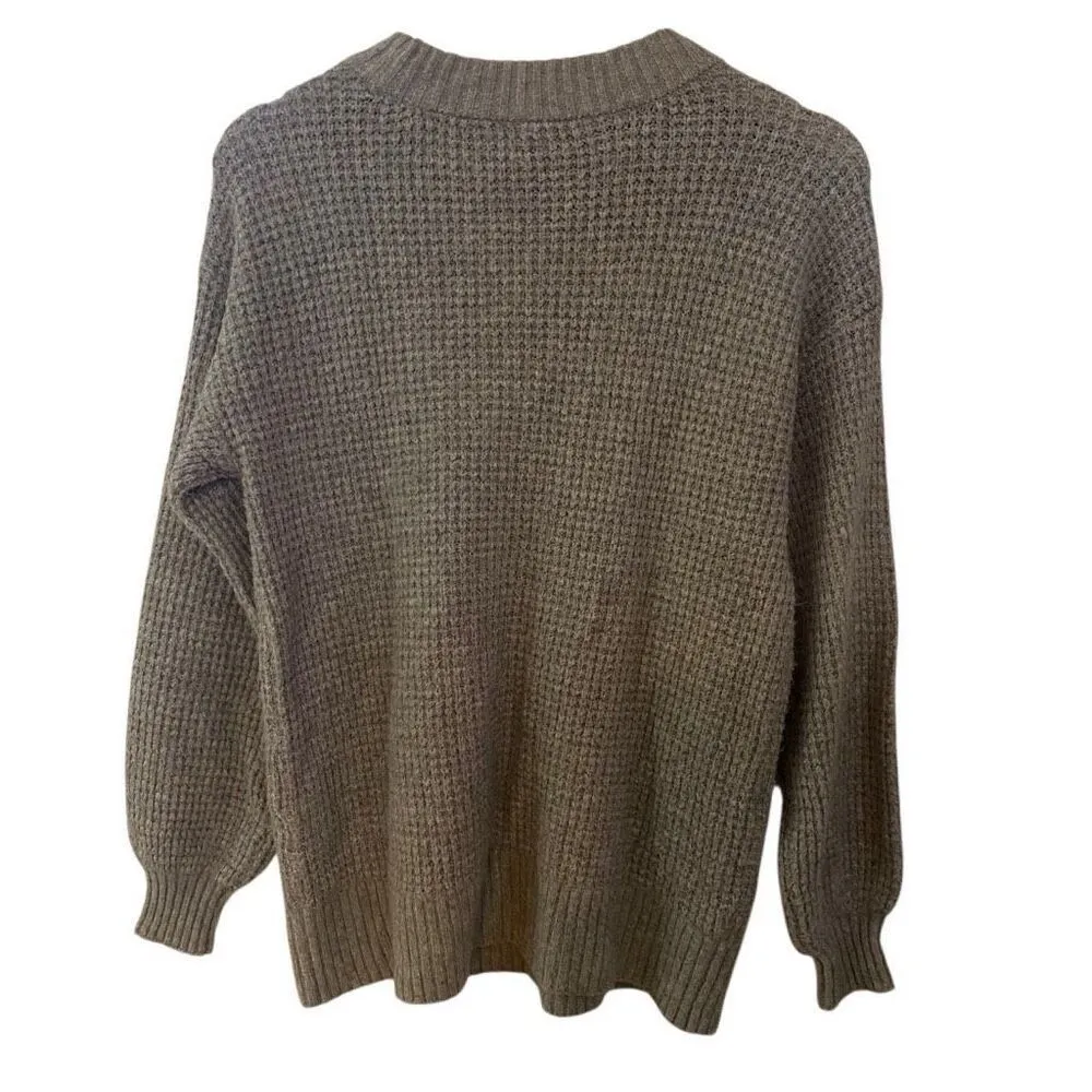 American Eagle Waffle Knit Crew Neck Sweater | Women’s XS | Long Sleeve - Image 2
